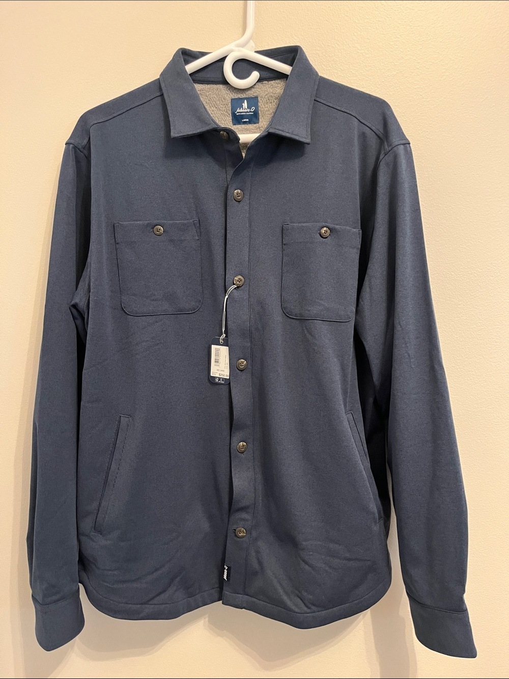 Johnnie-O Russo Stretch Knit Shacket Navy Men’s Jacket NWT